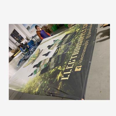 China Outdoor / Advertising High Quality Advertising Dye Sublimation Fabric Banner Custom Fabric Digital Printing Flag Banner for sale