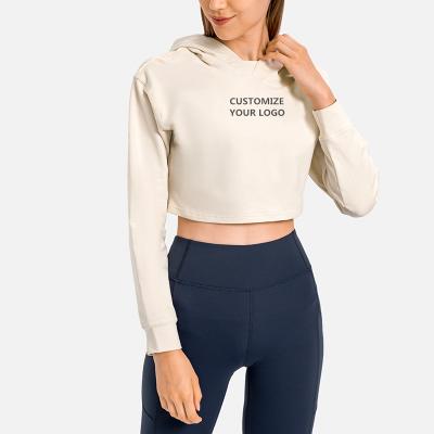 China Lady Pullover Hoodies Women's Latest Design Anti-pilling Sweatshirts Hoodies Women Long Sleeve Crop Top for sale