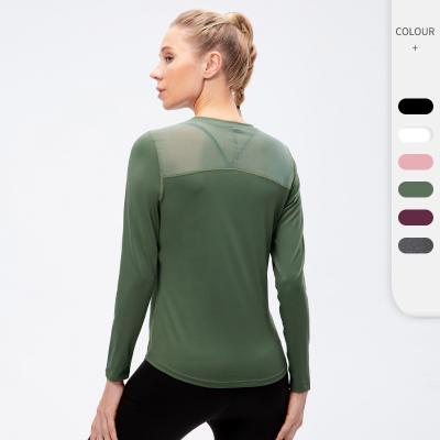 China QUICK DRY Sports Shirt Women Gym Yoga Tops Long Sleeves Grenadine Sports Quick Dry for sale