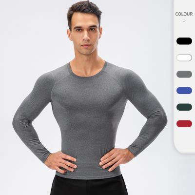 China QUICK DRY Men's Long Sleeve T-shirt Gym Wear Wicking Running Shirts Moisture Fitness Clothes Autumn Winter Quick Dry for sale