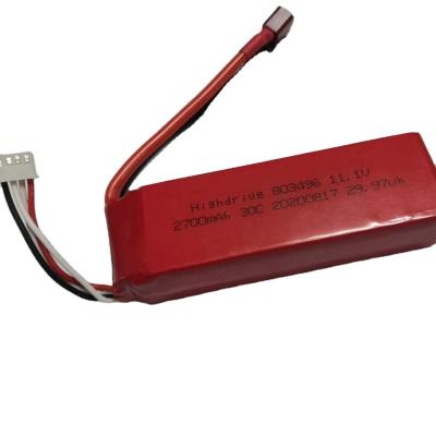 China FT012 Highdrive Battery 803496 FT012 11.1v 3S 2800mAh 30C Tuning Akku Batterie feilun ft012 11.1v 2700mah 30c RC Racing Boat Battery for sale