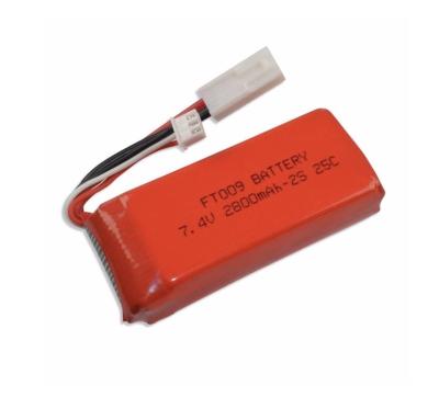 China FT009 RC Boat Highdrive Battery FT009 Mini Tamiya Boot FT009 Battery Drone Battery Akku 2800mAh 2S 7.4V 25C Feilun for sale