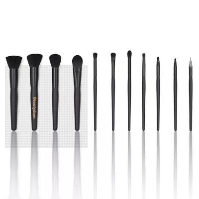 China Angular Blush Professional Soft 11pcs Makeup Brushes Private Label Foundation Face Makeup Set Brush for sale