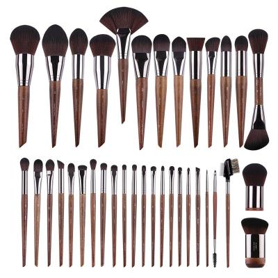 China Angular Blush Hot Sales 36pcs Make Up Brush Professional Luxury Wooden Makeup Brush Set High Quality for sale