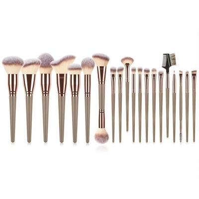 China Angular Blush Single Vegan Makeup Brush Double Sided Logo Professional Custom Makeup Brush Set for sale