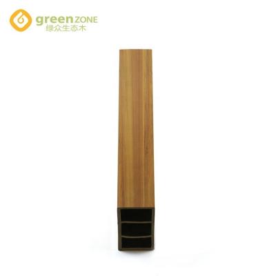 China Waterproof PVC Co-Extrusion Wood Slats Backyard Teak Timber Square Timber Tube for sale