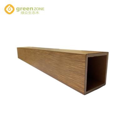 China Waterproof backyard batten cavity square wpc tube wood plastic timber for sale