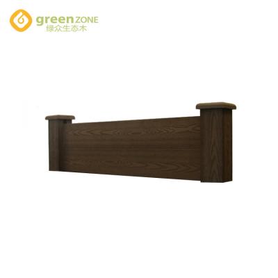 China Wholesale eco-friendly easily assembled wood grain walnut wpc decoration garden fence for sale