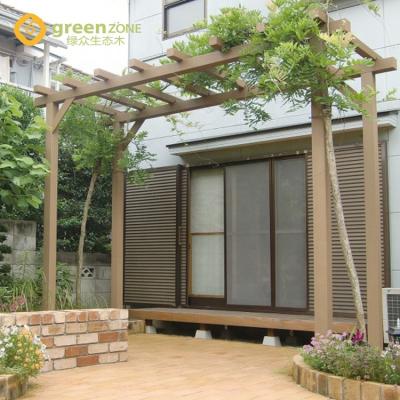 China Easily Assembled Weather Proof Long Life Teak Wpc Structure Wood For Garden Pergolas for sale