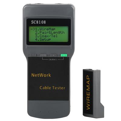 China FTTX SC8108 Portable LCD Network Tester Meter& LAN Phone Cable Tester and Meter for sale