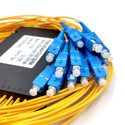 China FTTH PLC Splitter SC/UPC ABS BOX Fiber Optic Splitter 1x16 for sale