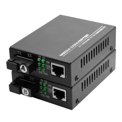 China FTTH 1 Pair Single Fiber SM 1000Mbps Gigabit Optical Converter RJ45 Ethernet Fiber Media Converter for sale