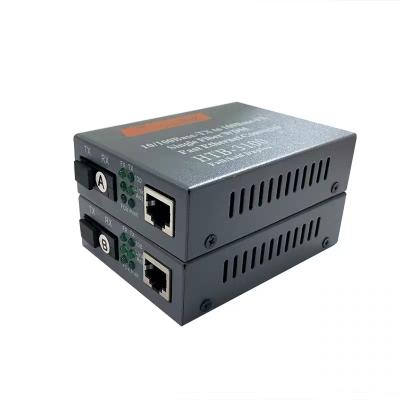 China FTTH Htb-3100ab 10/100M Fiber Optical Media Singlemode Converter Fiber Transceiver Single Fiber 25km SC for sale