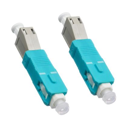 China Hybrid Adapter LC (Female) - SC (Male) MM OM3 Simplex Fiber Optic Adapter FTTH Optic Coupler for sale