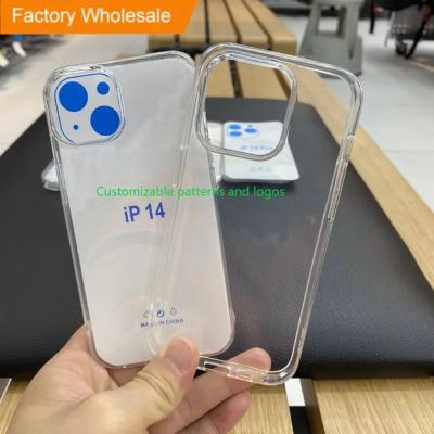 China Shockproof Transparent TPU thickened silicone phone case suitable for iPhone 15, 14, 13, 12, 11 promax new XR soft edge 78P for sale