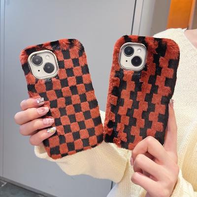 China Shockproof Fashion Plush phone case suitable for iPhone 15, 14, 13, 12, 11 promax wholesale factory price for sale