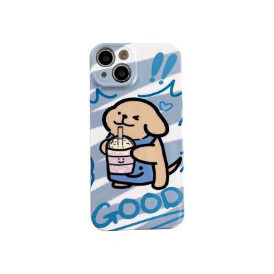 China Shockproof Cartoon phone case Cute puppy suitable for iPhone15/14/13/12/11promax hard PC for apple phone full cover case for sale