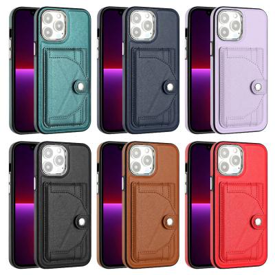 China Shockproof Fashionable leather case with flip card case suitable for iPhone 15, 14, 13, 12, 11 promax new 78P for sale