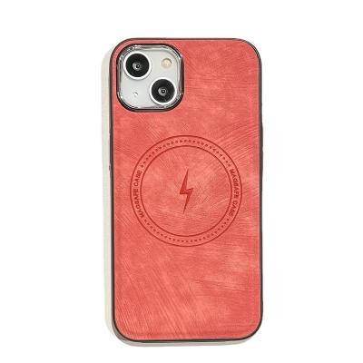 China Shockproof Creative Leather Case for iPhone 15, 14, 13, 12, 11 promax Men's and Women's Fashion XR All Inclusive 78P Magnetic Absorber for sale