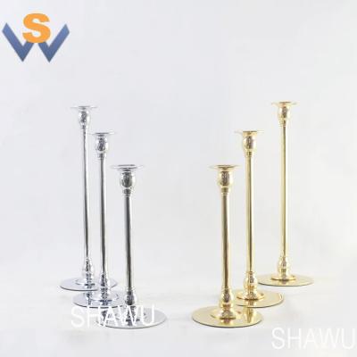 China Europe styple customized wedding centerpieces metal candle sticker holders for wedding table for sale