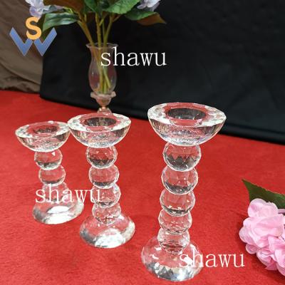 China New Wholesale Europe Cut Glass Crystal Ball Votive Candle Holder For Wedding Centerpiece for sale