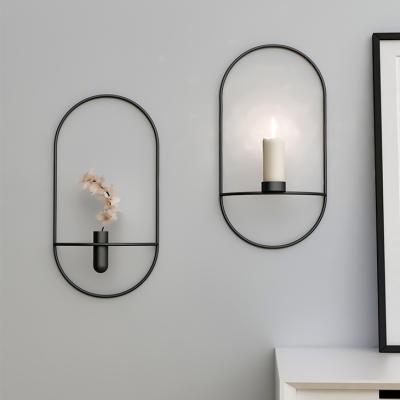 China Black Unique Hot Sale Metal Frame Gold Metal Party Decoration SWS098 Romantic Wedding Sconce Home Decoration for sale