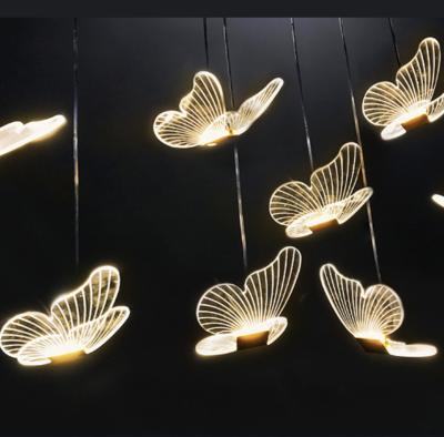 China Europe Style Ceiling92 Luxury Butterfly Pendant Lights Decorative for Wedding Hall Ceiling Hanging Light Decorations for sale