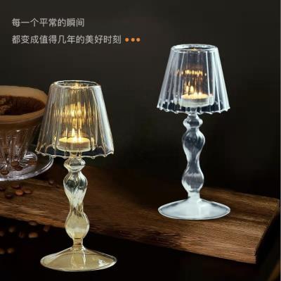 China Europe styple crystal glass lantern sconce table lamp for hotel decoration for sale