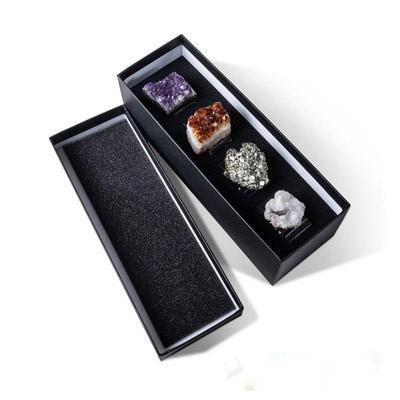 China Last Design Sustainable Luxury Natural Crystal Stone Clear Square Napkin Ring SWN173 For Big Event Wedding for sale