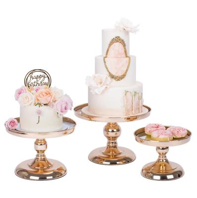 China Europe styple SWS094 gold metal cake dessert stand set decoration for wedding for sale