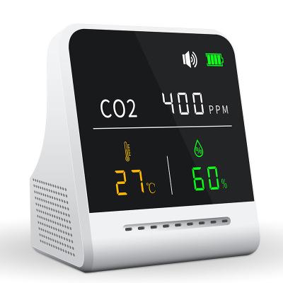 China Infrared Sensor Alarm Gas Analyzers Monitoring Quality Indoor Monitor Portable Mini Carbon Dioxide Concentration Air CO2 Meter 75mmx60mm for sale