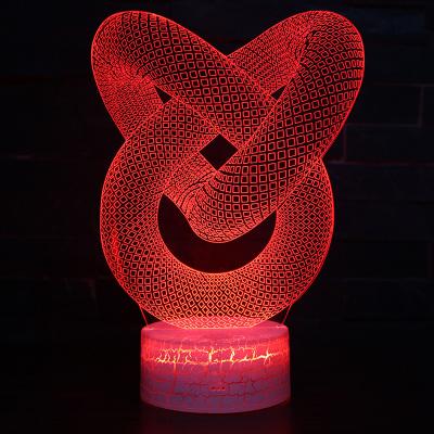 China Modern Amazing Acrylic 3D Style Illusion Lamp ABS LED Table Lamp Night Light For Kids for sale