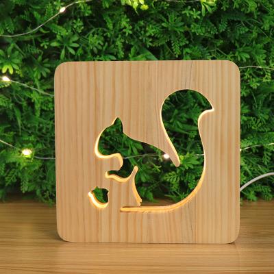 China Modern Home Decor Led Desk Lamp USB Cable With Button Switch Table Lamp Wooden Bedside Lamp for sale