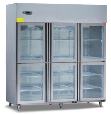 China Wholesale Deli Customized Fridge 6 Doors Upright Frezzer Commercial Refrigerator for sale