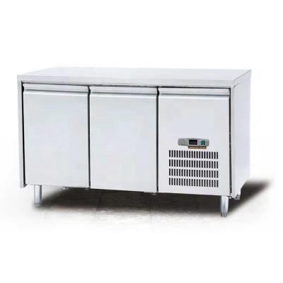 China Commercial Glass Deli Stainless Steel Door Kitchen Worktable Fridge Work Bench Cooler Fridge Counter Glass Fridge For Sale for sale