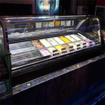 China Single-temperature ice cream display freezer gelato showcase with CE for sale