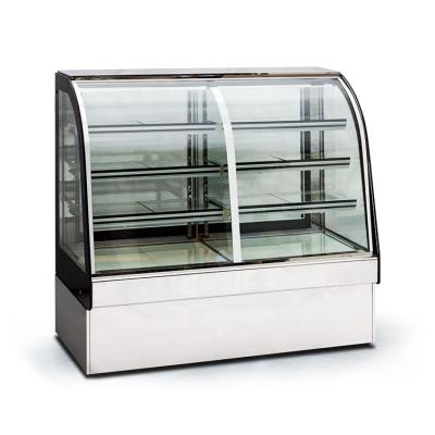 China High Temperature Curved Display Refrigerator Glass Cake Showcase For Sale for sale