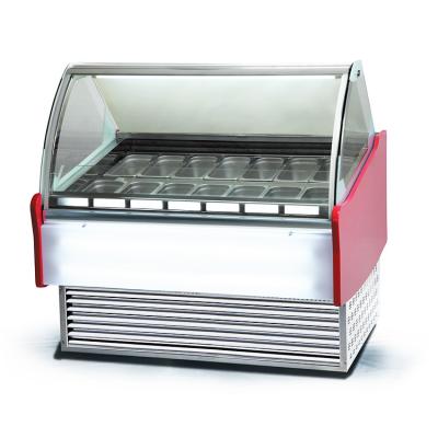 China Commercial Single-Temperature Ice Cream Display Freezer / Gelato Freezer Showcase for sale