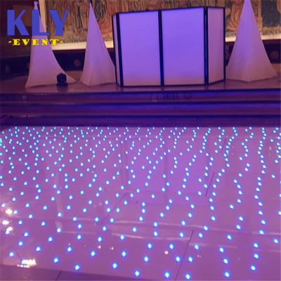 China Wireless Starlit Portable Wedding White LED Dance Floor Light Stage for sale