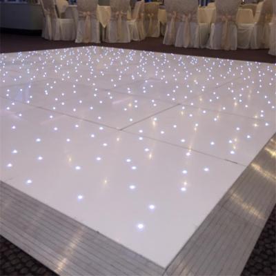 China Stage Wedding LED Dancing White Starlit Floor Tile For Party Night Club for sale