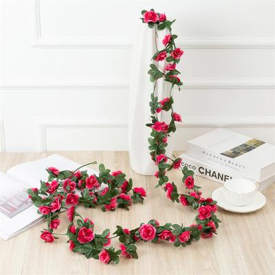 China Wholesale Wedding Party Event Decoration Rose Vine Artificial Flowers Silk Peony Garland For Decoration Wedding Home Arch Party for sale