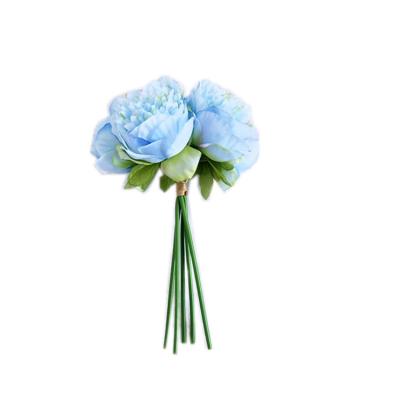 China Wedding Party Event Decoration Artificial Bridal Group Flower Peony Silk Flower Bundles For Wedding Home Decor for sale