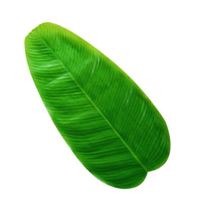 China Wedding Party Event Decoration Hawaiian Simulated Tropical Green Leaves Real Touch Artificial Banana Leaf For Table Mat Jungle Beach Theme Decor for sale