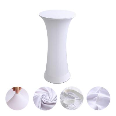 China CLASSIC Elastic Solid Color Dining Table Cloth Polyester Table Cover for Wedding Hotel Banquet Decoration for sale