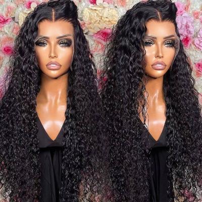 China Body Wave 13X4 Water Wave Wig Remy Hair Glueless Hd Lace Wig Seller Brazilian Unprocessed Pre Plucked Real Hair Wig for sale