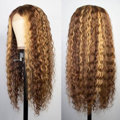 China Body Wave Hair Wig Vendor Highlight Brown Ombre Color Lace Frontal Virgin Ombre Color Cuticle Aligned HD Lace Frontal Wig for sale