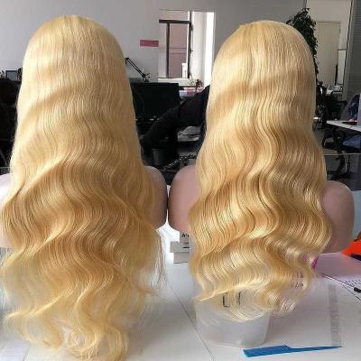 China Blonde Body Wave 613 Hair Frontal Wigs For Women Virgin Color Cuticle Aligned Blonde Hair Hd Full Lace Front Wig Body Wave Full Lace Wigs for sale