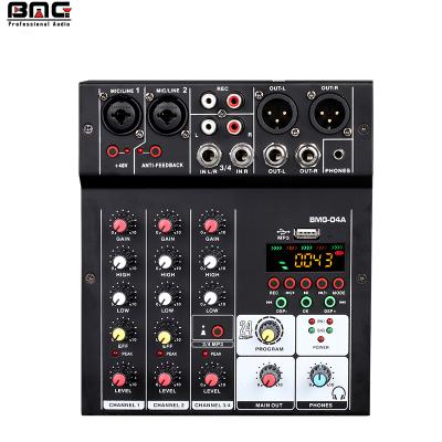 China Blueteeth Home Sound Mixer USB Studio BMG 24 DSP Audio Mixing Console 5V Power Supply By USB Buses And Mobile Charger for sale