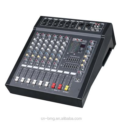 China Stage Performance BMG Classic Design 6 Channel Studio Mixer / Audio Mixer Studio With Amplifier for sale