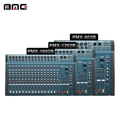 China TOP 5A Quality PMX-B Series 650W / 650 Watt Power Stage Performance Mixer Console Inside With Amplifier for sale